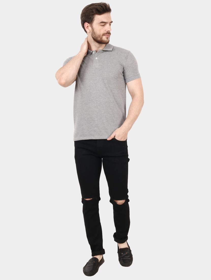 mens slim fit slash knee jeans - 18396039 - Standard Image - 5