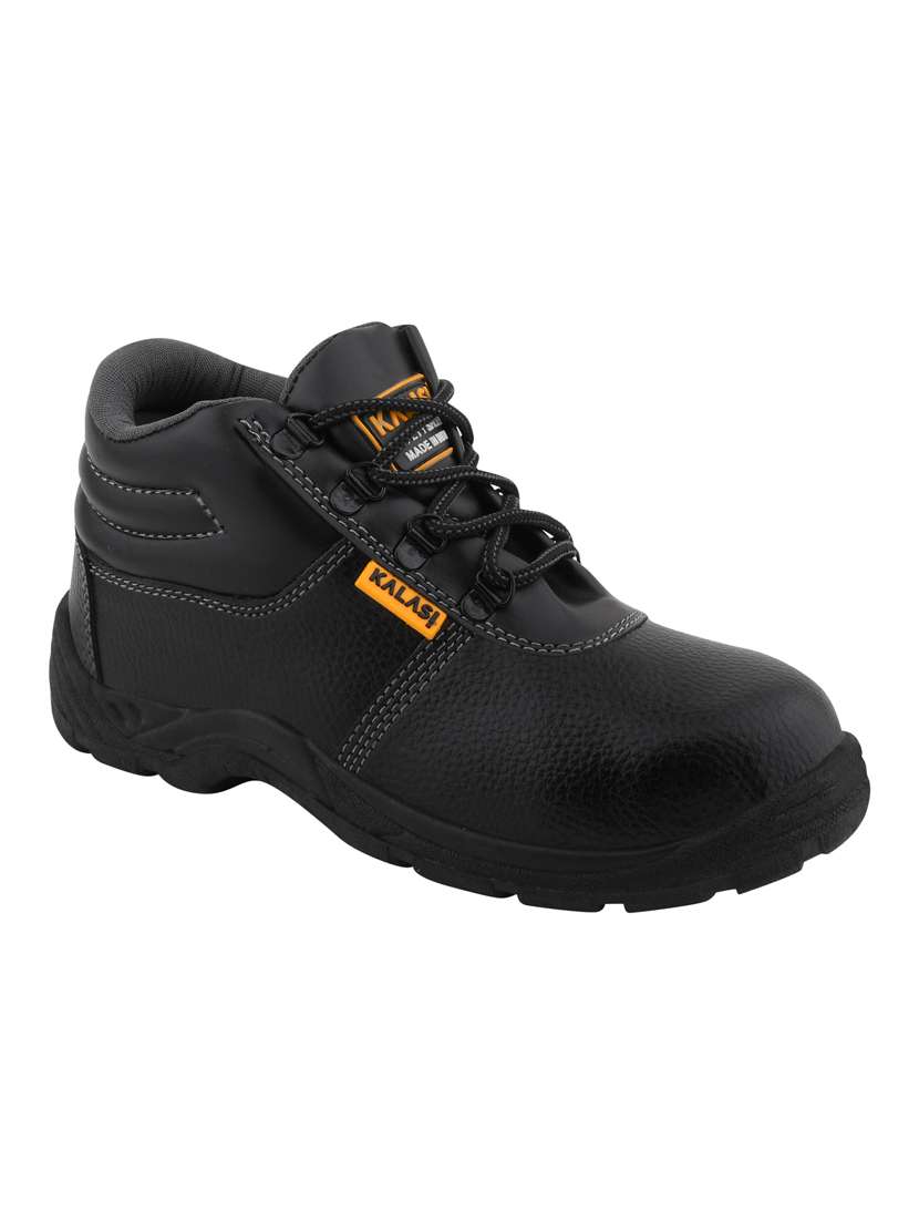 black synthetic lace up shoes