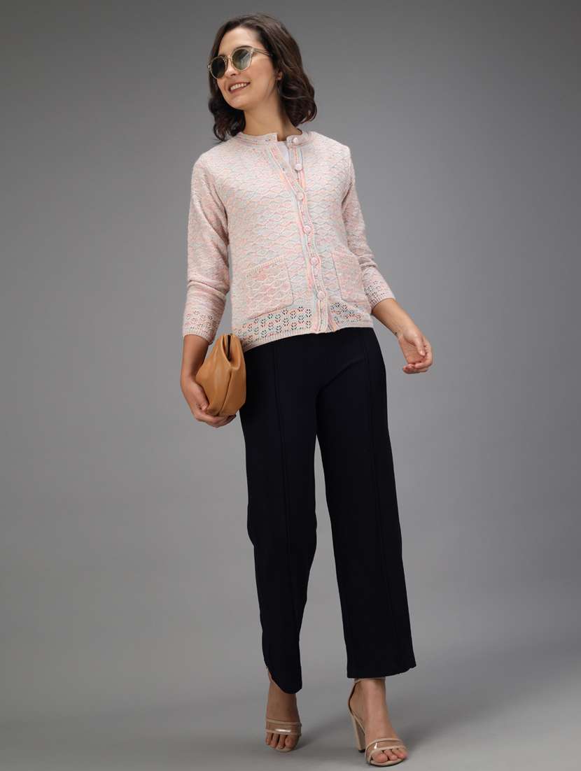 long sleeved solid cardigan - 18396105 - Standard Image - 3