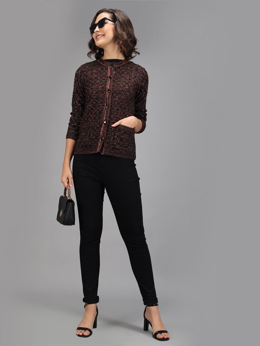 long sleeved solid cardigan - 18396110 - Standard Image - 3