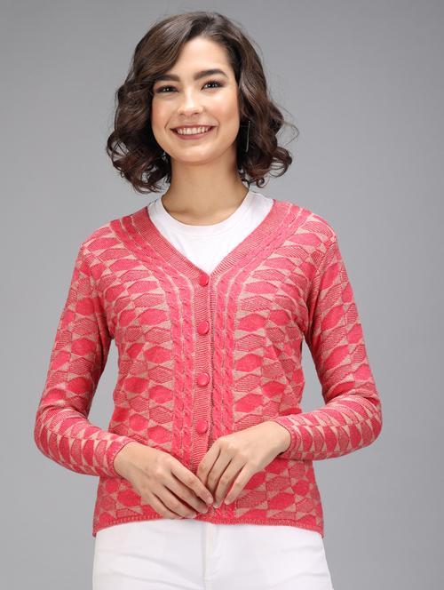 long sleeved printed cardigan - 18396121 - Standard Image - 0