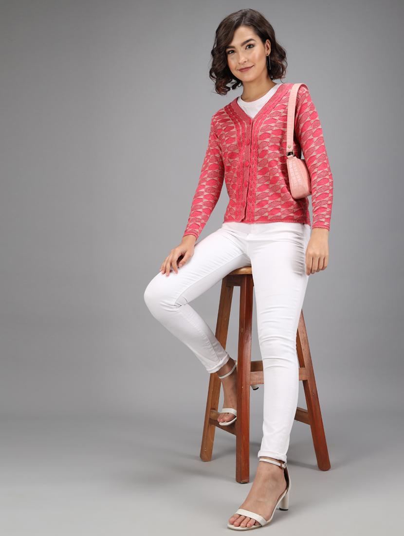 long sleeved printed cardigan - 18396121 - Standard Image - 3