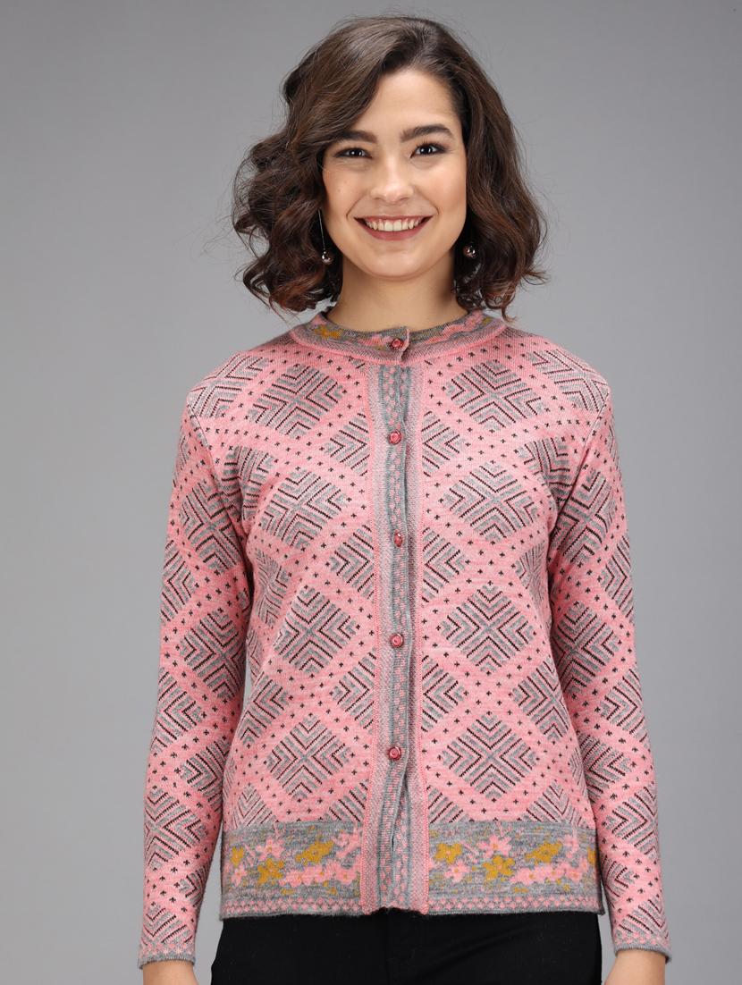 long sleeved printed cardigan - 18396122 - Zoom Image - 0