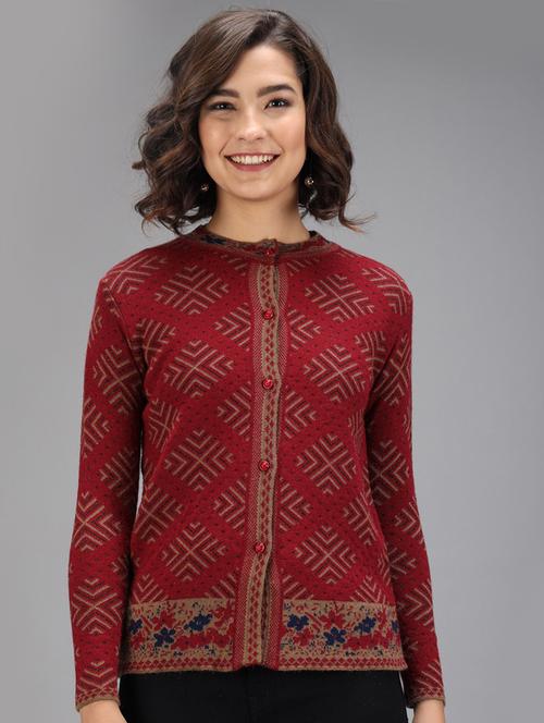 long sleeved printed cardigan - 18396123 - Standard Image - 0