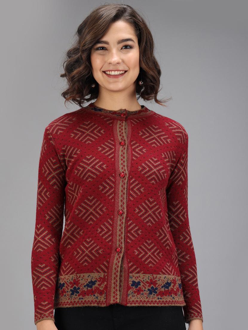 long sleeved printed cardigan - 18396123 - Zoom Image - 0