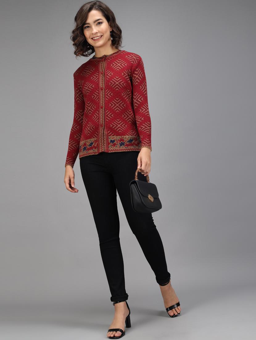 long sleeved printed cardigan - 18396123 - Standard Image - 3