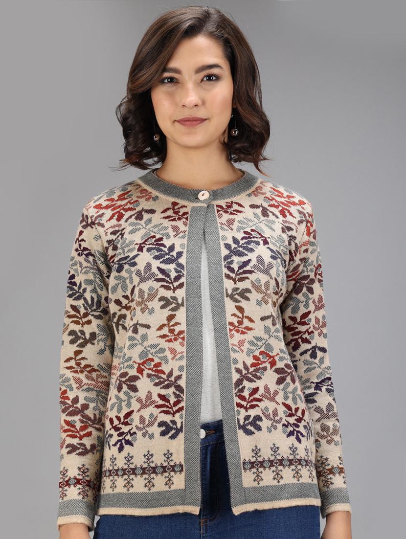 long sleeved printed cardigan - 18396128 - Zoom Image - 0