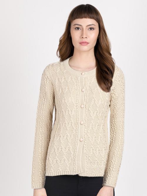 long sleeved solid cardigan - 18396148 - Standard Image - 0