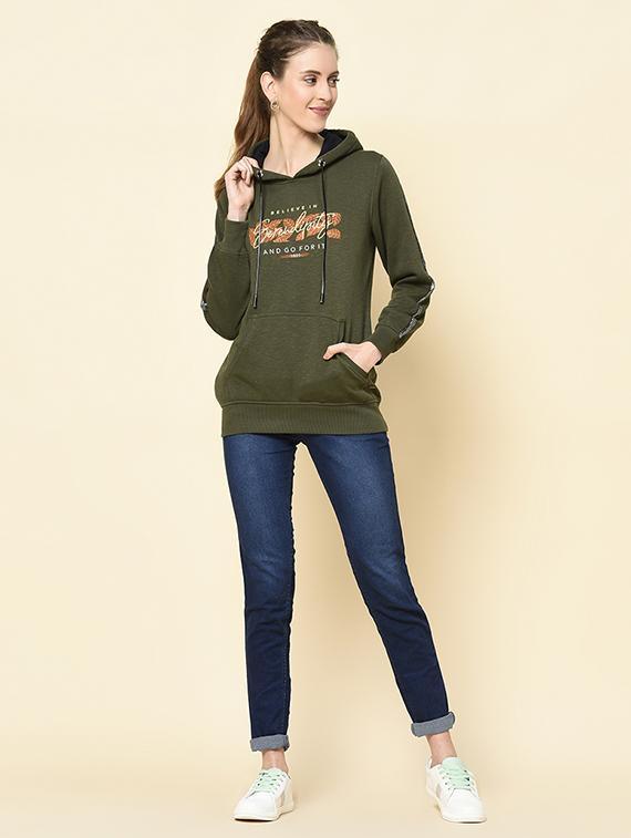 hooded neck printed sweatshirt - 18396189 - Standard Image - 3