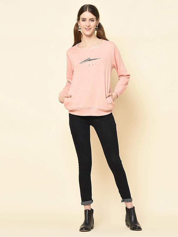 round neck printed sweatshirt - 18396191 - Standard Image - 3
