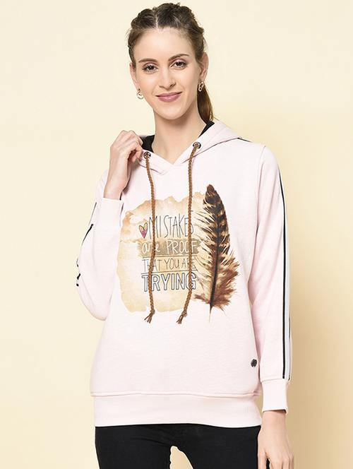 hooded neck printed sweatshirt - 18396200 -  Standard Image - 0