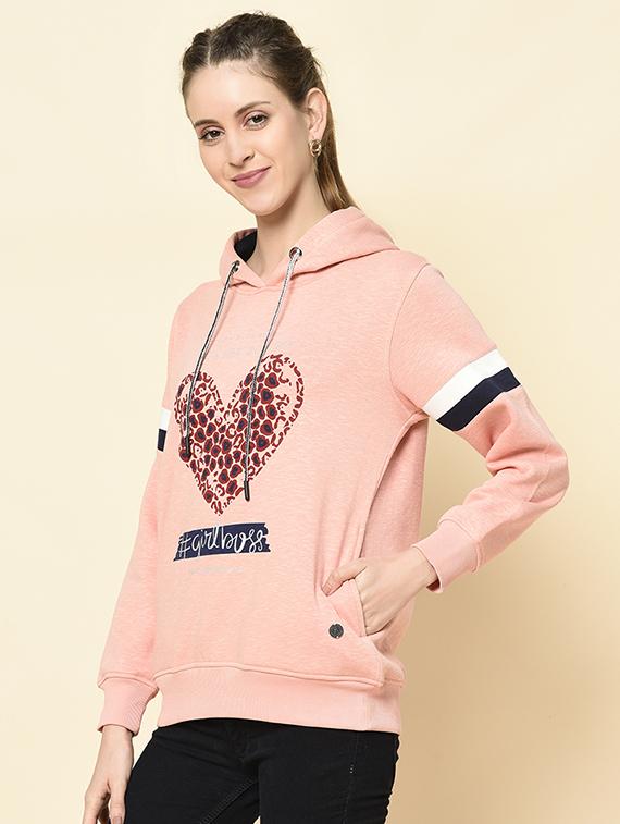 hooded neck printed sweatshirt - 18396202 - Standard Image - 3