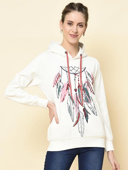 hooded neck printed sweatshirt - 18396215 -  Standard Image - 0