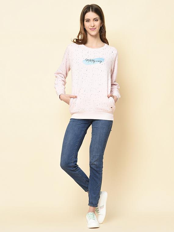 hooded neck printed sweatshirt - 18396217 - Standard Image - 3