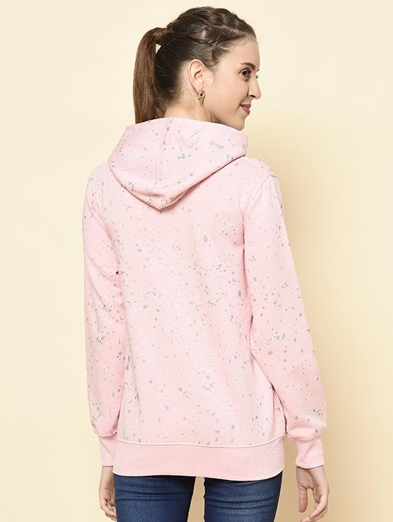 hooded neck printed sweatshirt - 18396219 - Standard Image - 3