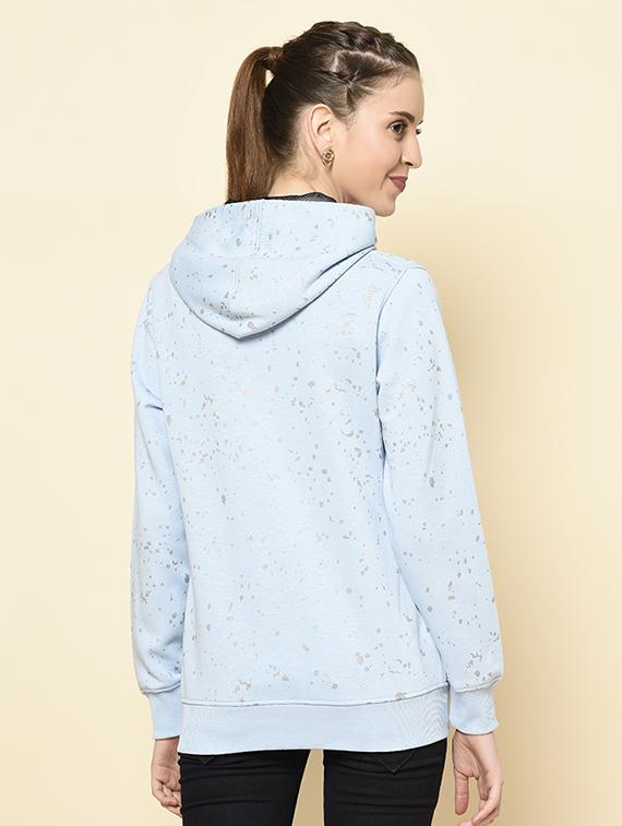 hooded neck printed sweatshirt - 18396220 - Standard Image - 3