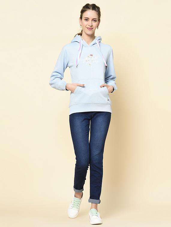 hooded neck printed sweatshirt - 18396221 - Standard Image - 5