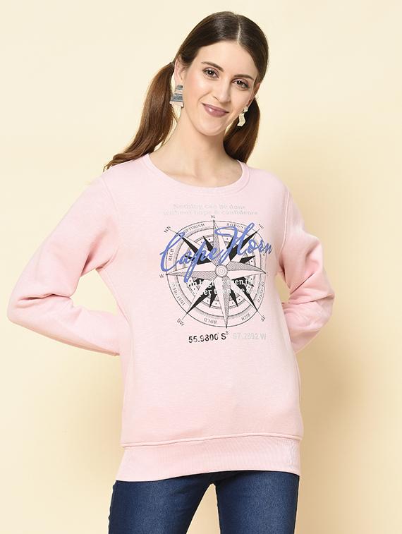 round neck printed sweatshirt - 18396229 - Zoom Image - 0