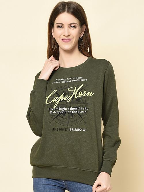 round neck printed sweatshirt - 18396230 - Standard Image - 0