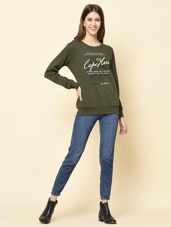 round neck printed sweatshirt - 18396230 - Standard Image - 3