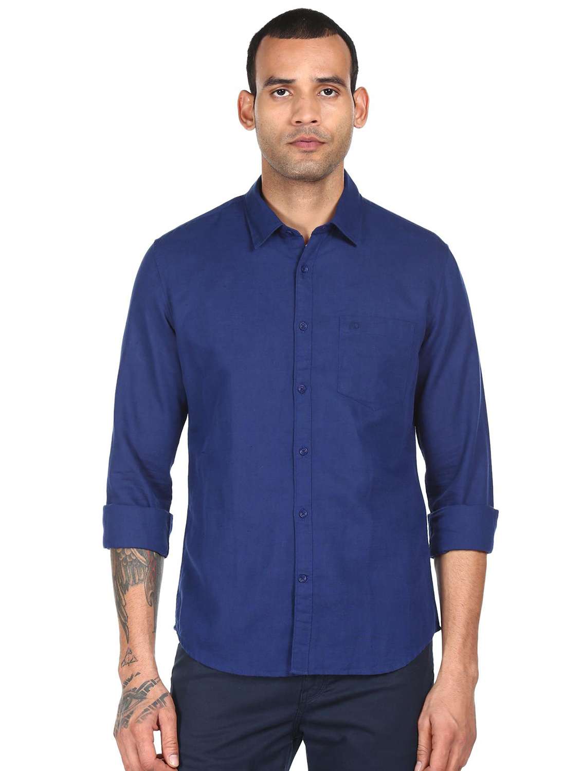 mens solid casual shirt