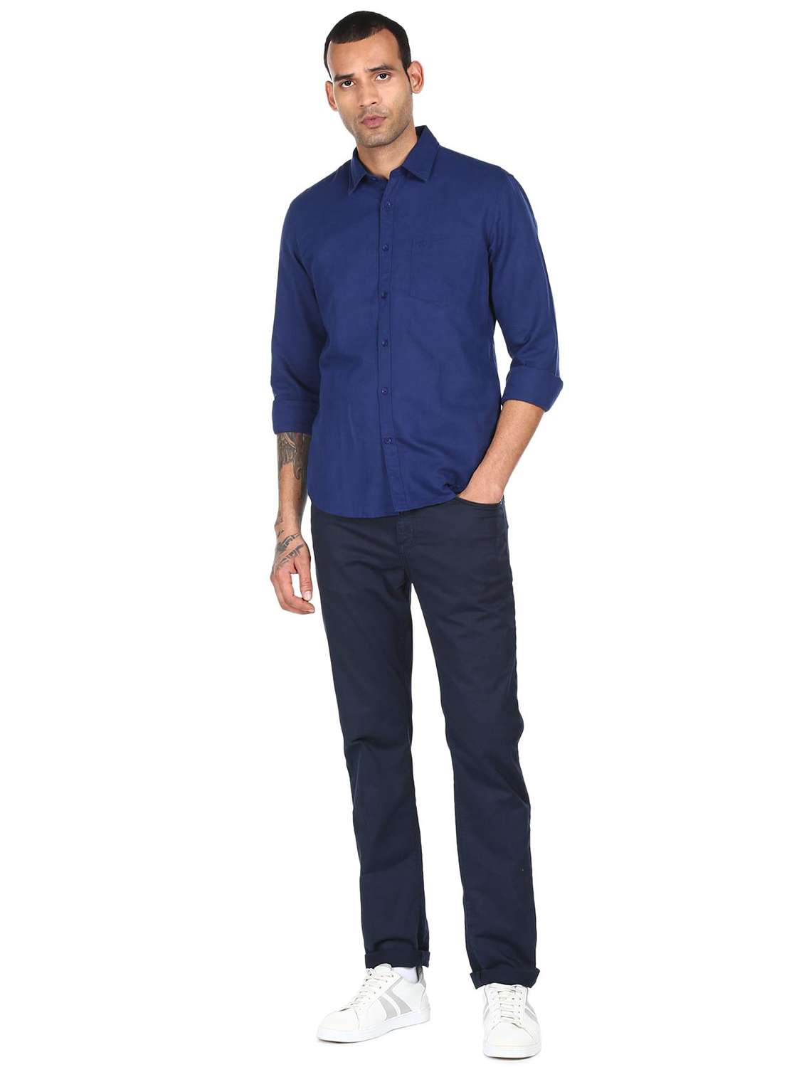 mens solid casual shirt - 18396364 -  Standard Image - 3