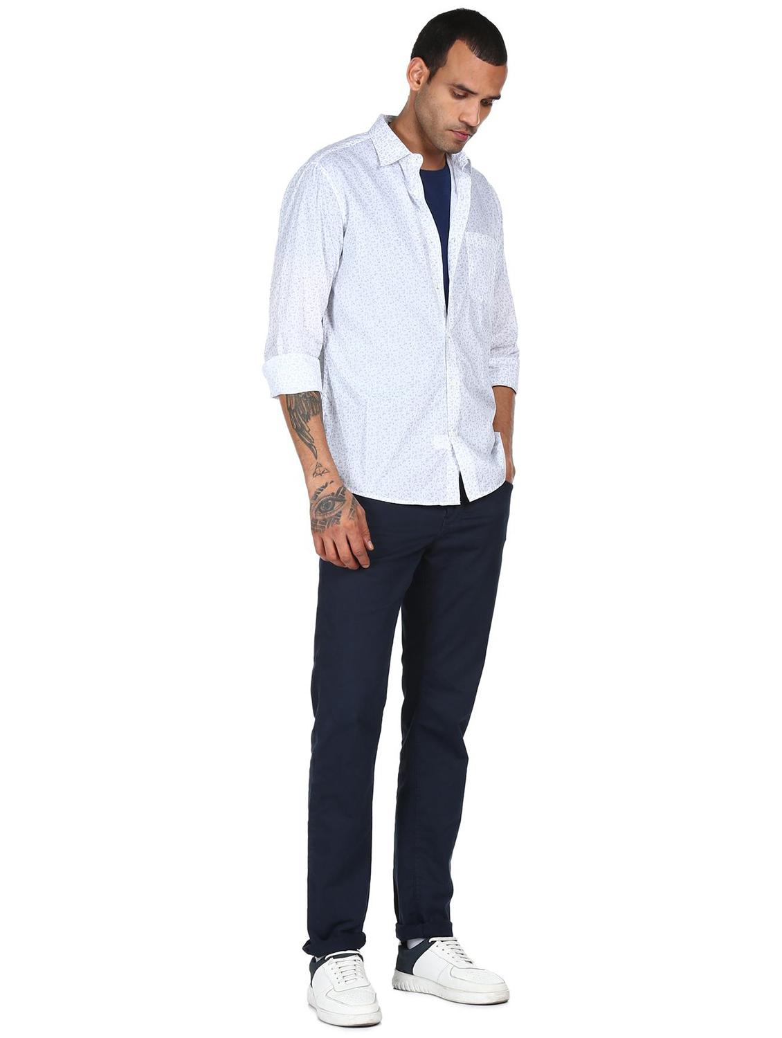 mens printed casual shirt - 18396375 - Standard Image - 3