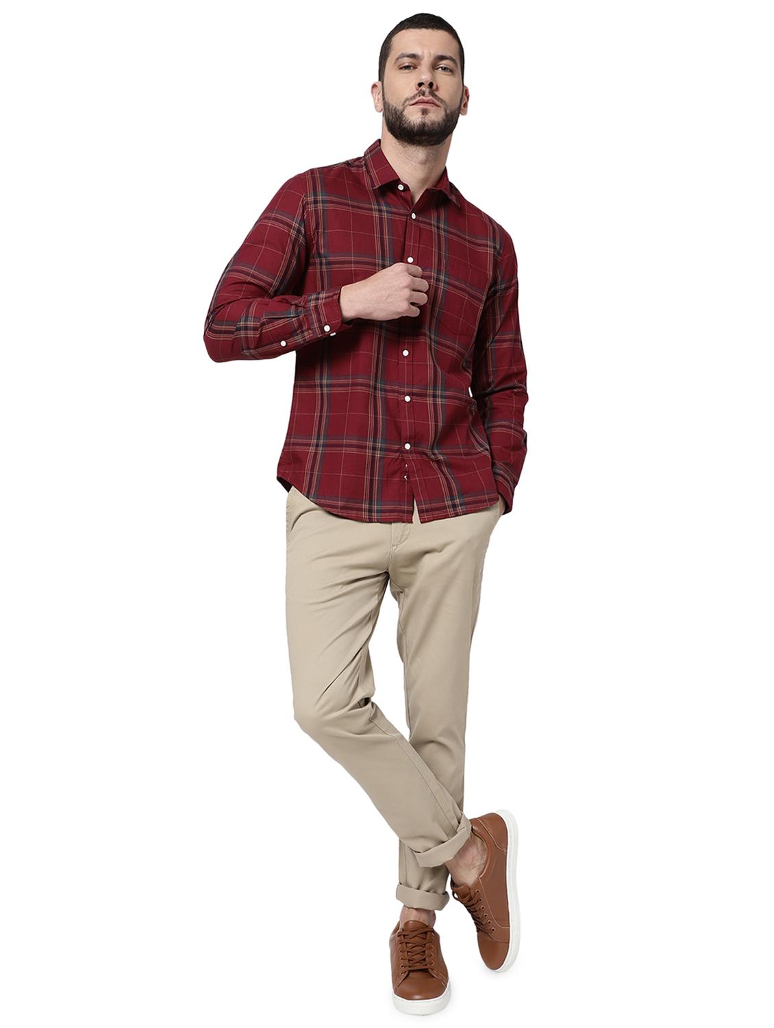 mens checks casual shirt - 18396380 - Standard Image - 3