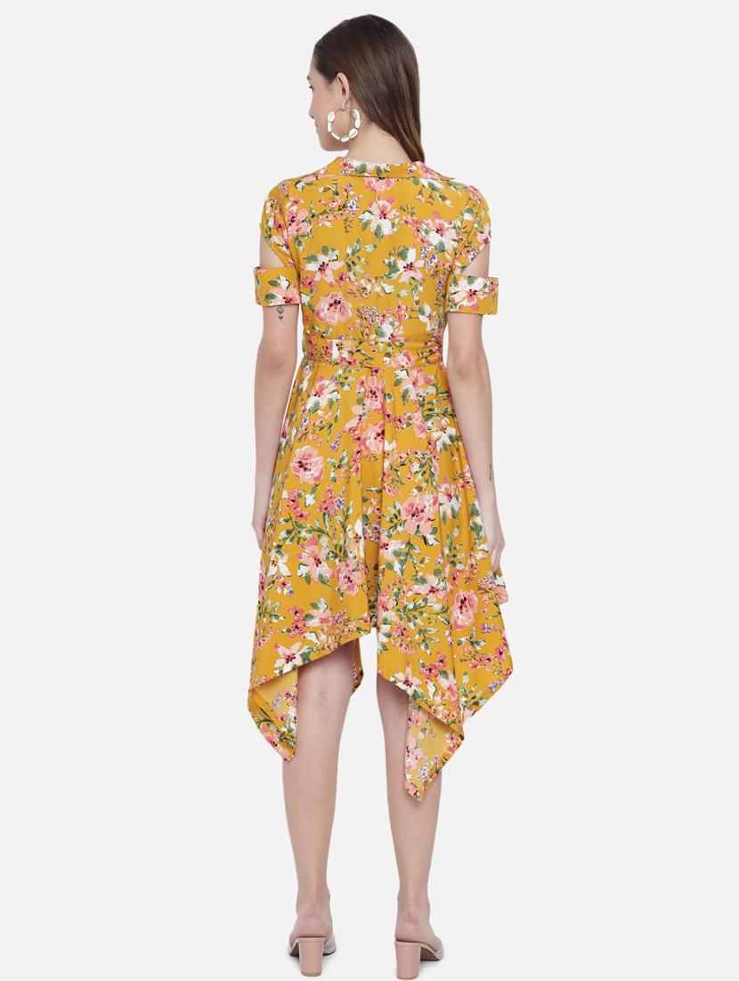 women's asymmetric floral dress - 18396442 - Standard Image - 3