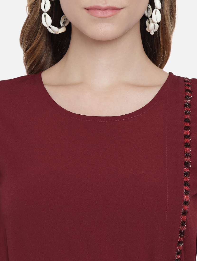 women's fit & flare solid dress - 18396444 -  Standard Image - 5