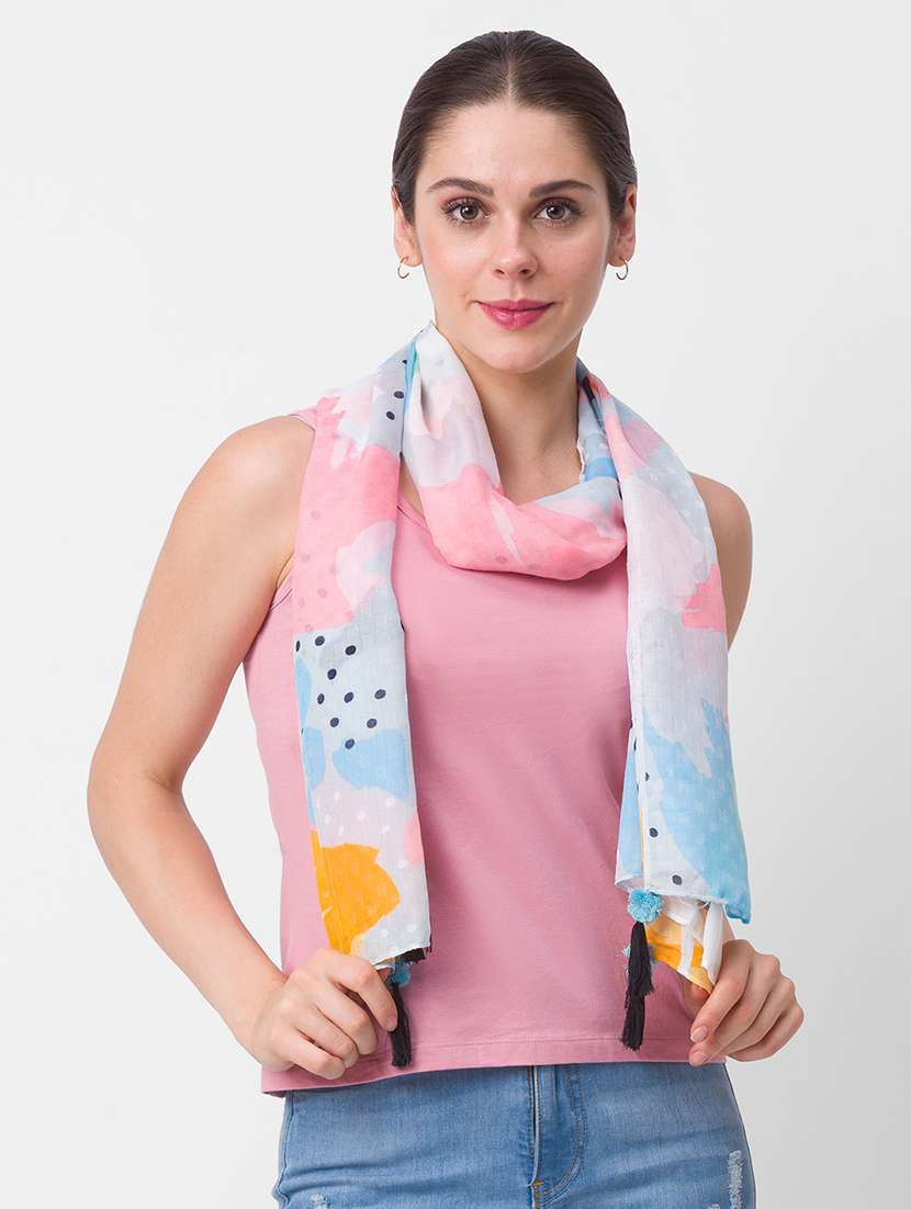 white viscose scarf