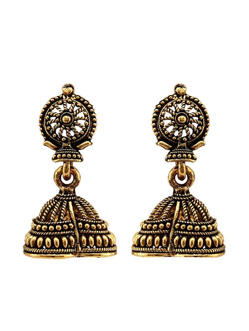 antique finish jhumki earring  - 18397407 -  Standard Image - 0