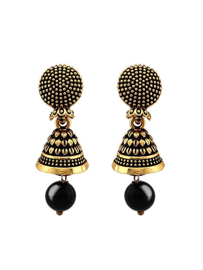 antique finish jhumki earring  - 18397412 -  Zoom Image - 0