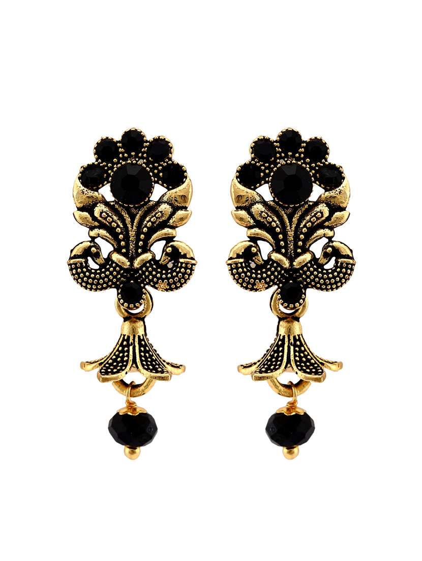 gold brass jhumka earring