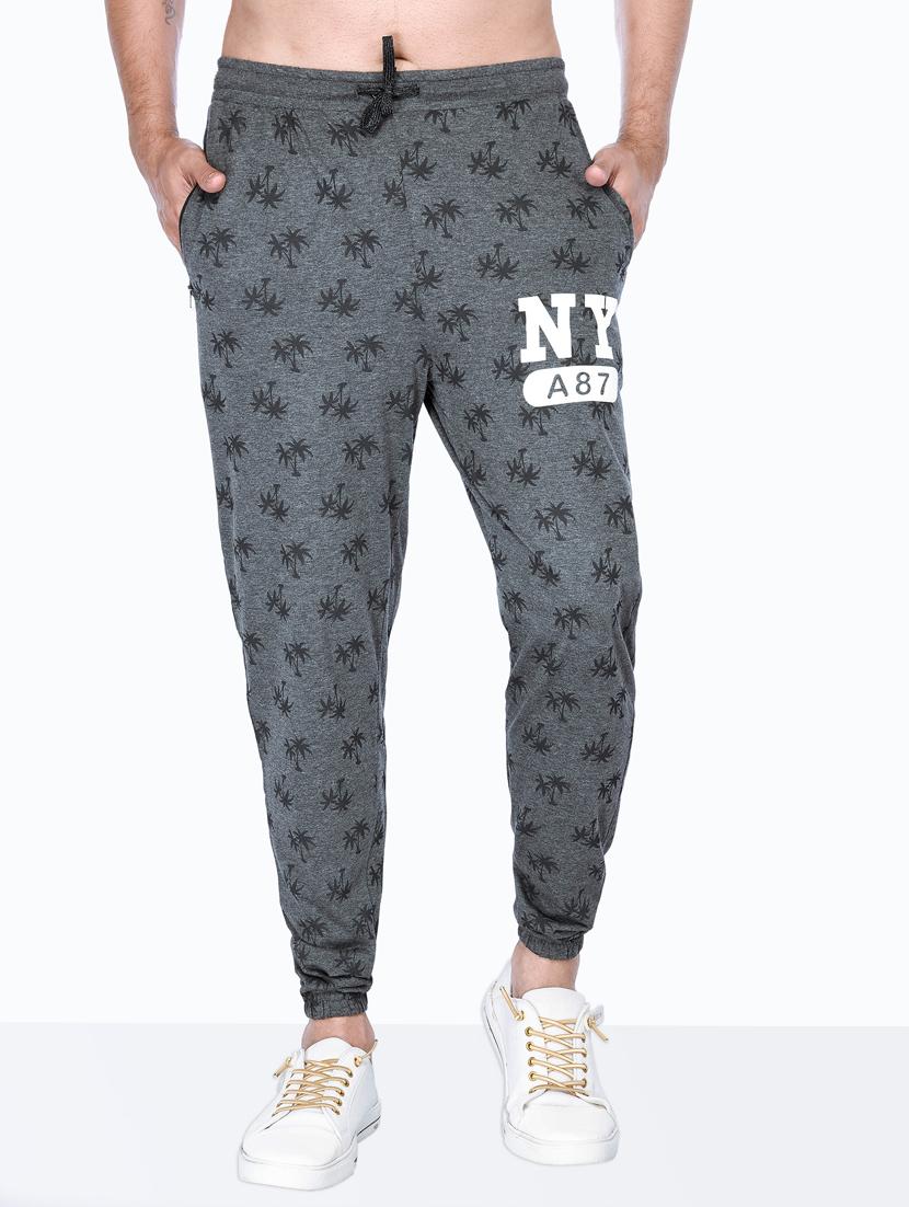 grey printed jogger - 18397797 -  Zoom Image - 0