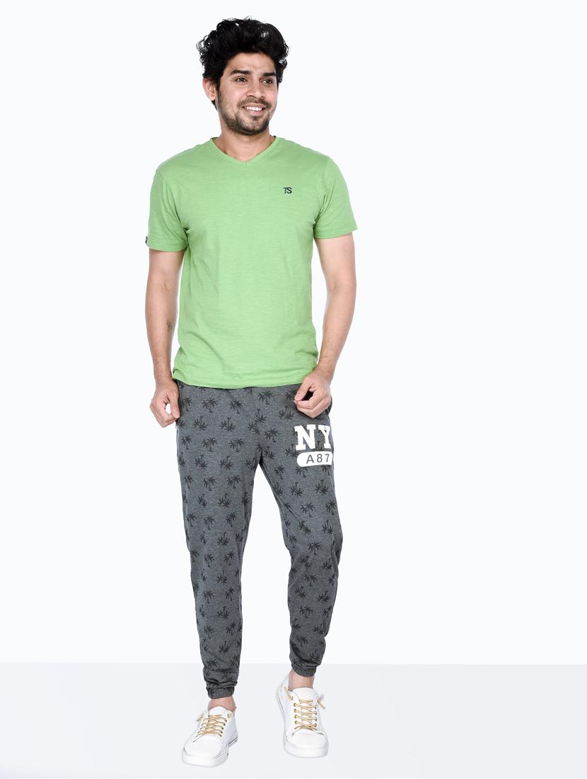 grey printed jogger - 18397797 - Standard Image - 3