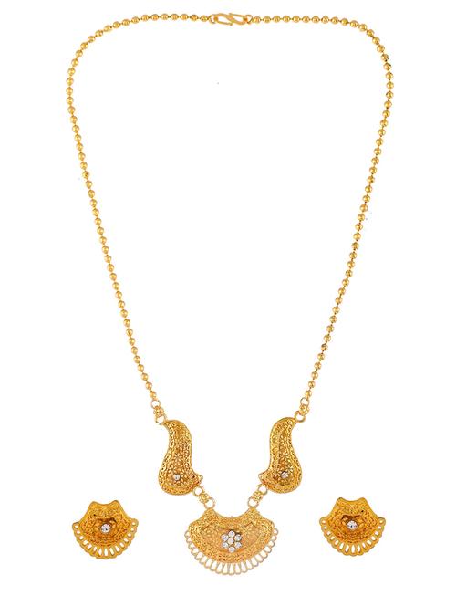 gold brass necklaces and earring - 18397914 - Standard Image - 0