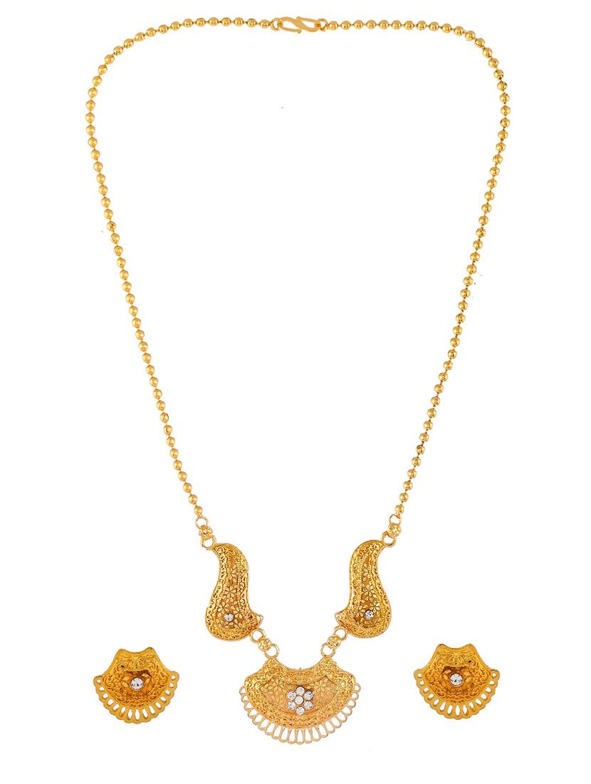 gold brass necklaces and earring - 18397914 - Zoom Image - 0