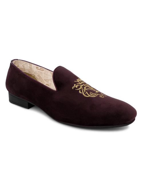 brown synthetic office wear loafers - 18398012 - Standard Image - 0