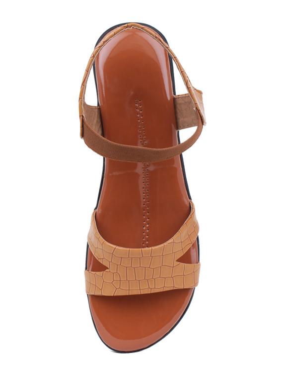 tan back strap wedge - 18398471 - Standard Image - 3