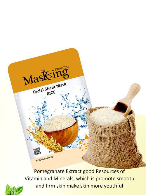 masking beauty bamboo facial sheet mask of rice, algae & pearl combo pack of 2 (40 g) - 18398641 -  Standard Image - 0
