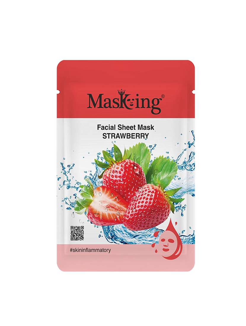 masking beauty bamboo facial sheet mask of strawberry, watermelon & muskmelon pack of 2 (40 g) - 18398642 -  Zoom Image - 0