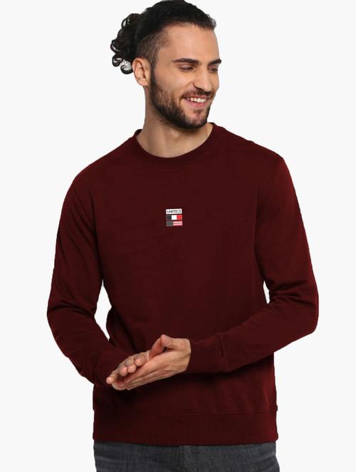 purple chest print sweatshirt - 18399072 - Standard Image - 0