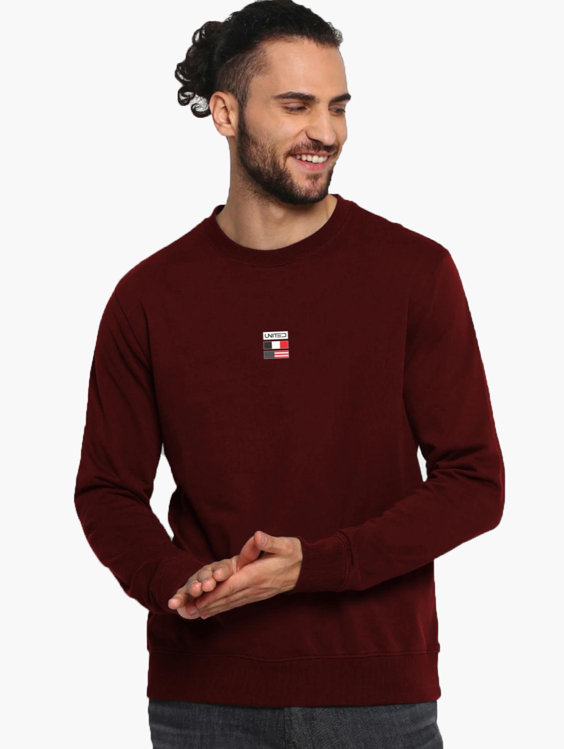 purple chest print sweatshirt - 18399072 - Zoom Image - 0