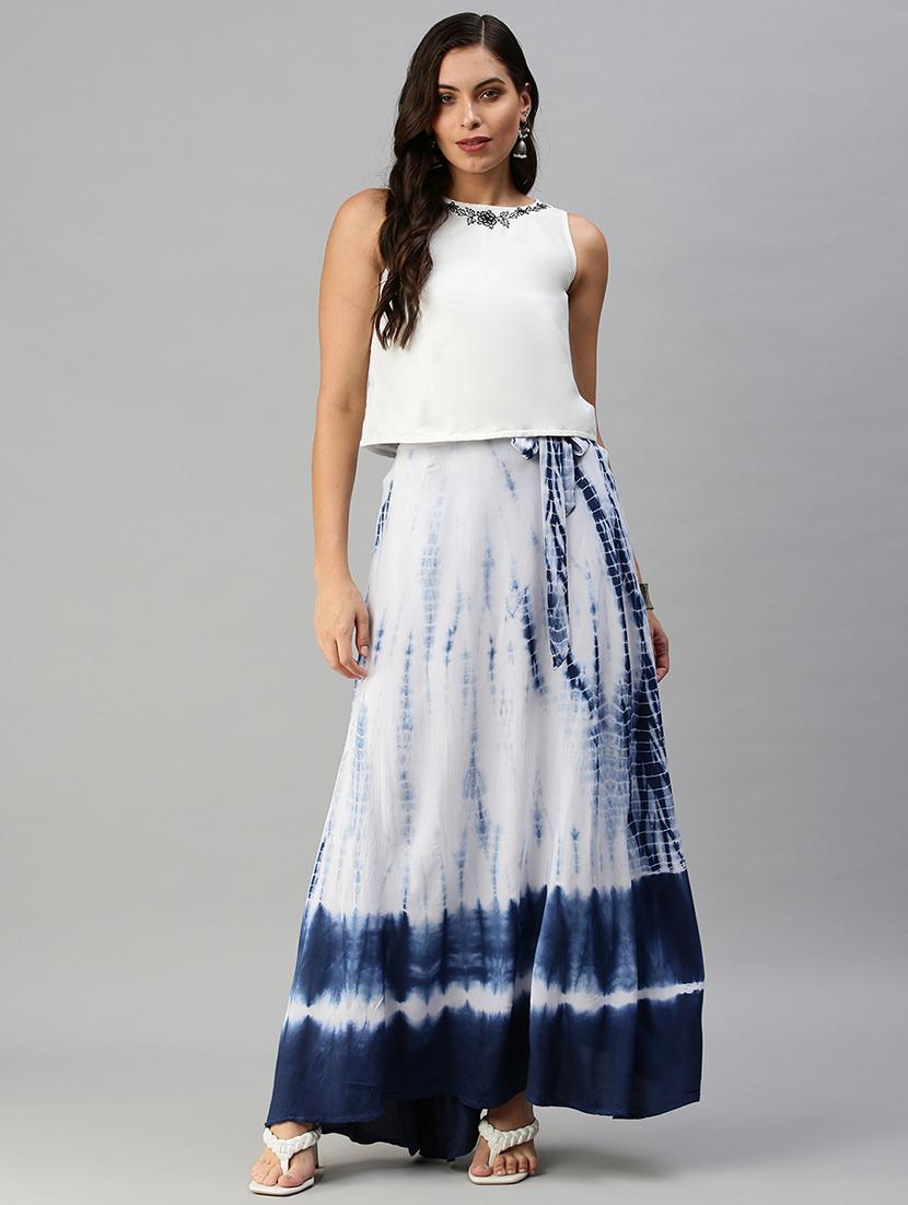 blue long skirt - 18400042 - Standard Image - 3