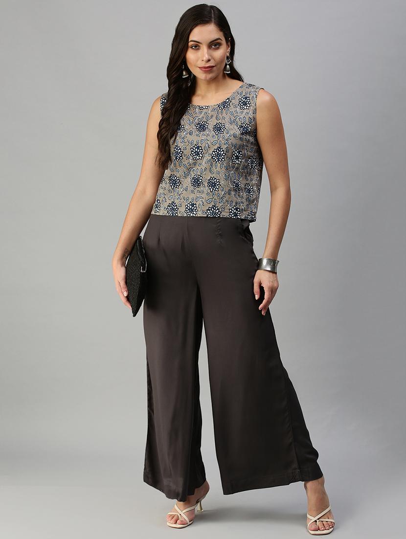 mid rise solid palazzo - 18400070 - Standard Image - 3