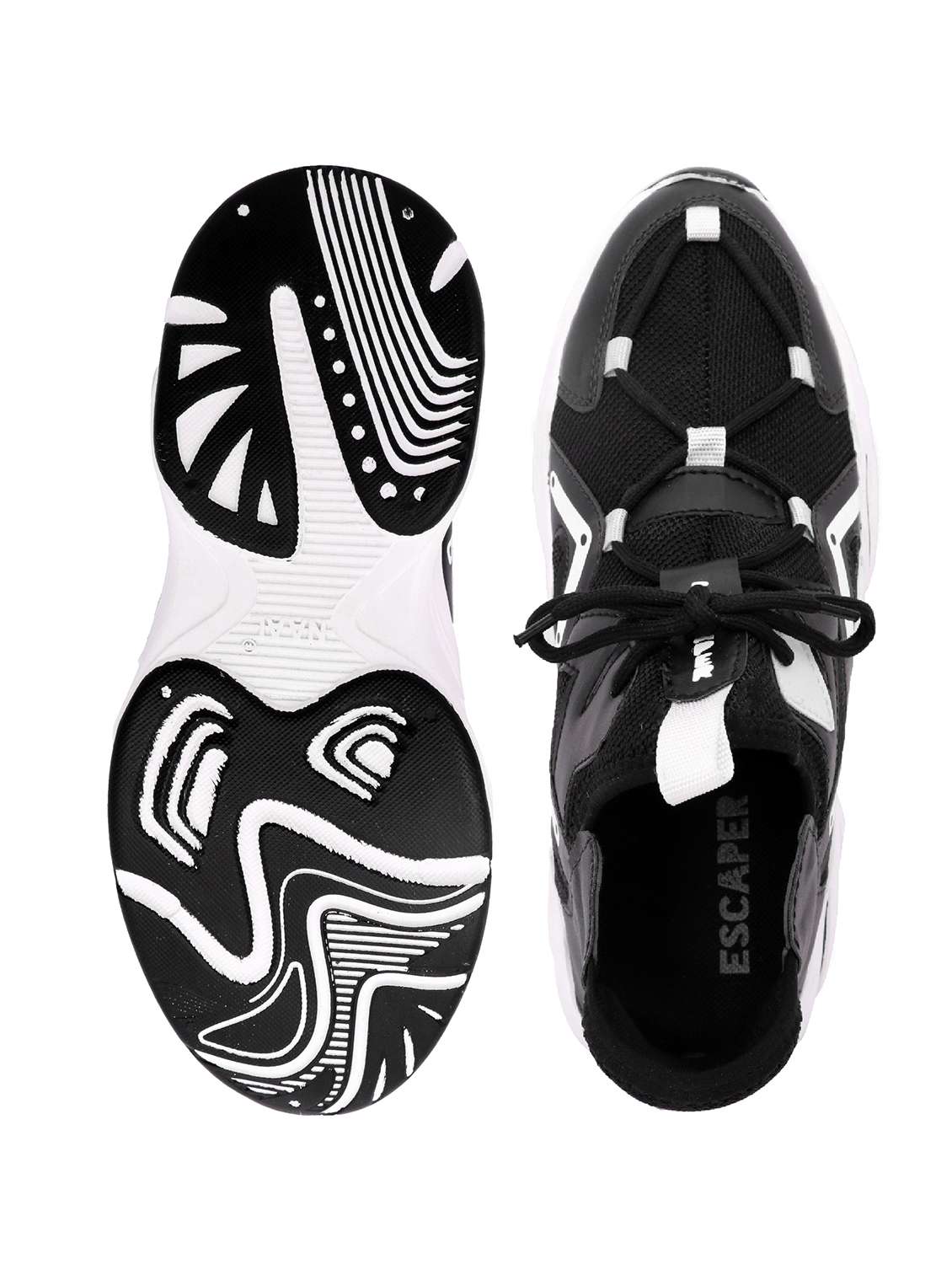 black  lace up sport shoe - 18400097 -  Standard Image - 3