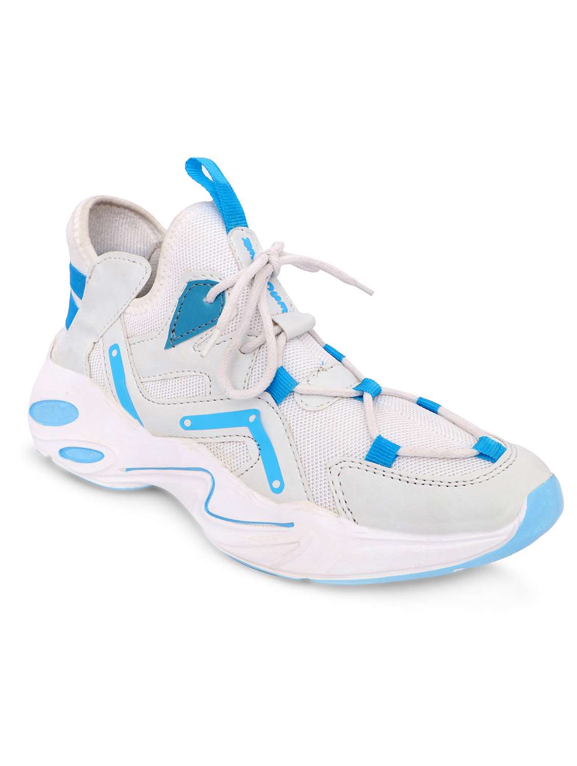 white  lace up sport shoe