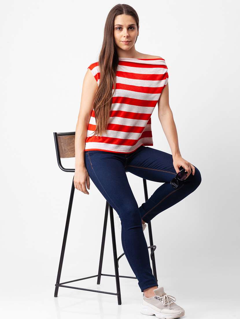 women's straight boat neck top - 18400243 -  Standard Image - 3