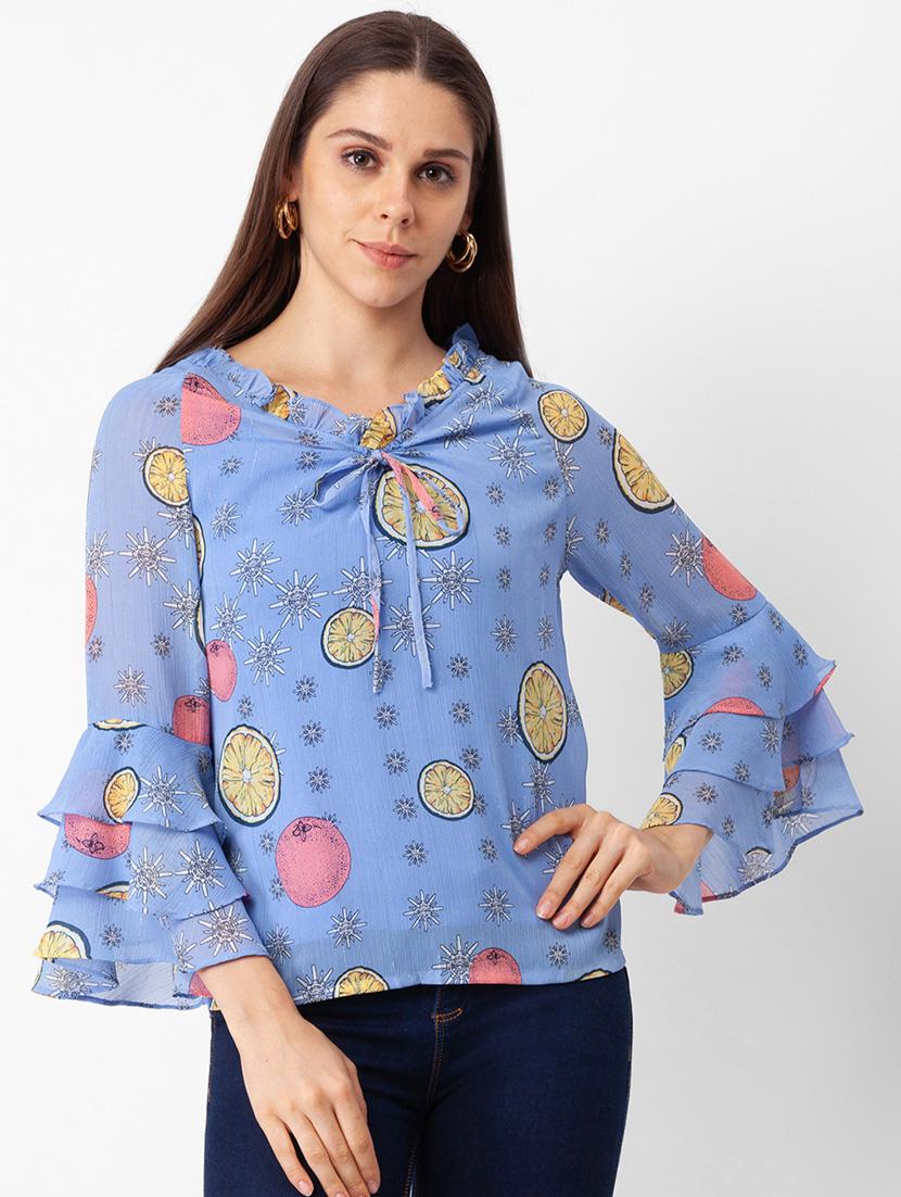 women's straight v neck top - 18400245 -  Zoom Image - 0